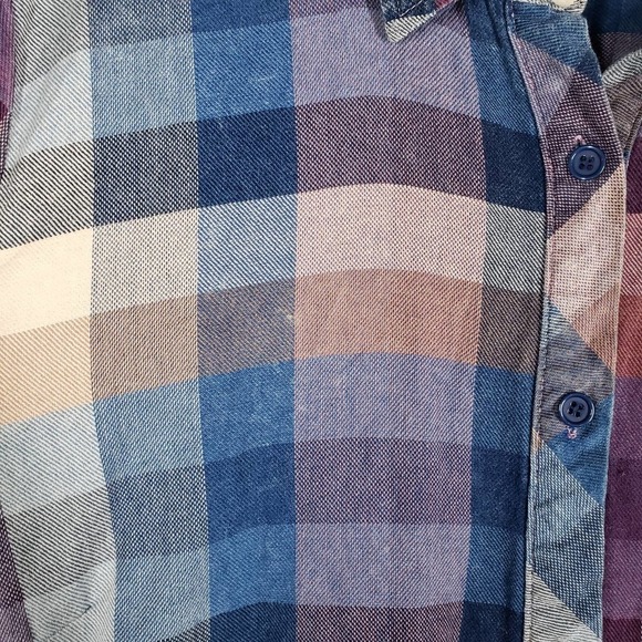 Serengeti Pastel Check Maxi Dress XL Button Front Cottage Core Prairie - Picture 10 of 14